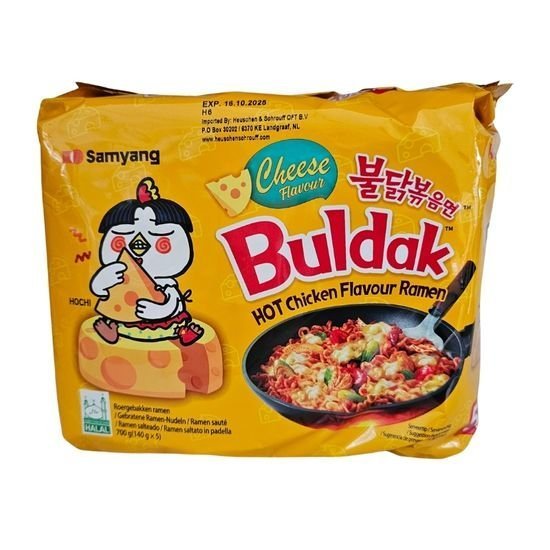 Buldak Noodles Cheese Hot Chicken Flavor Ramen (5 Packs) – 650g